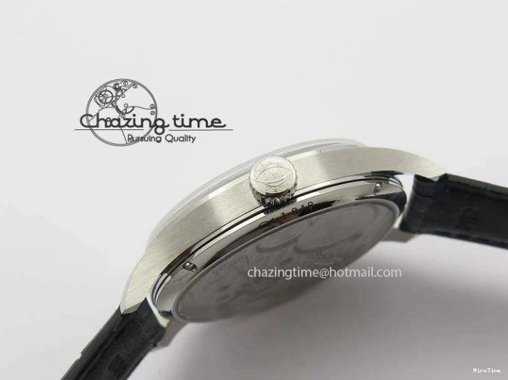 MIROTIME 1230 Effortless Portuguese IW544404 SS White Dial On Black Leather Strap A 7257